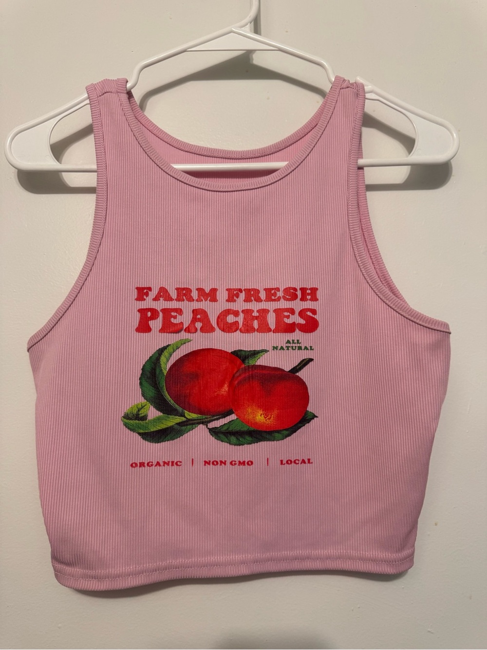SHEIN Pink Ribbed Tank Top